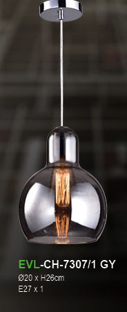 โคมไฟห้อย EVL-CH-7307/1 GY