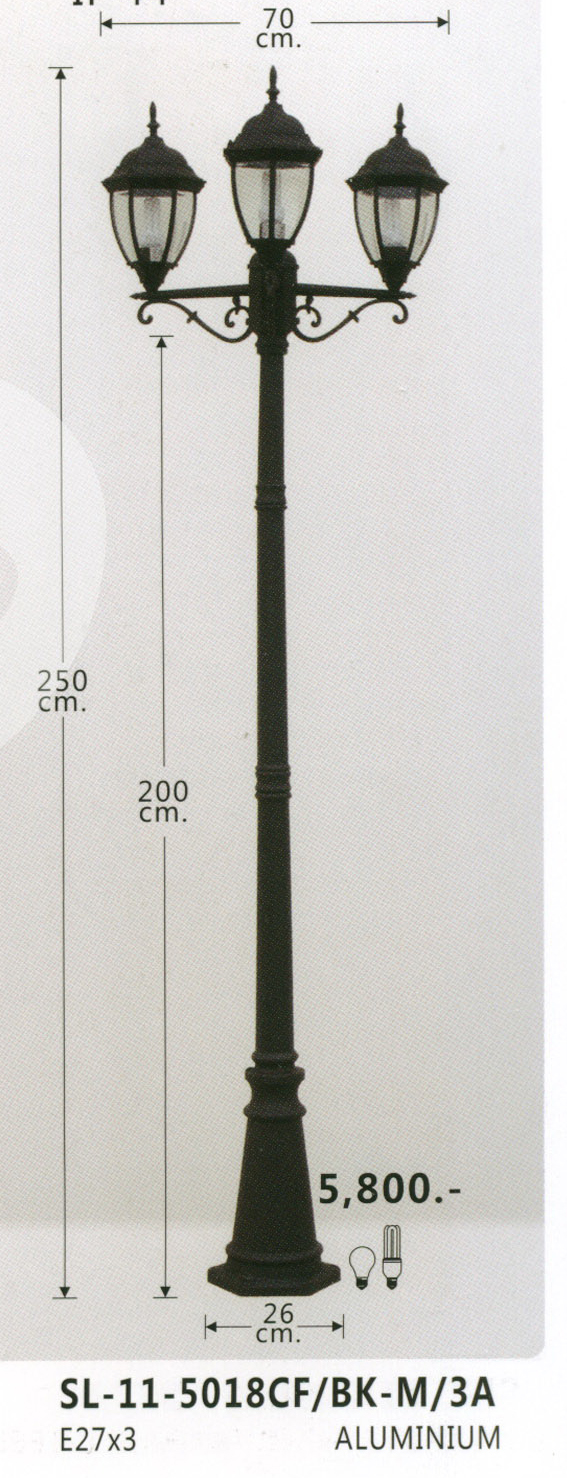 เสาไฟสนาม SL-11-5018CF-BK-M-3A